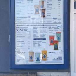 Menu Board near the walk up window Menu Board near the walk up window