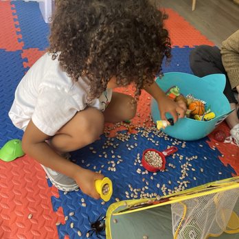 Child's Play Therapy Services - Exploring a sensory box during Speech Therapy! - Occupational Therapy Near Me - Lafayette, California Child's Play Therapy Services - Exploring a sensory box during Speech Therapy! - Occupational Therapy Near Me - Lafayette, California