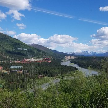 Denali National Park - Overlooking the town of Denali taken in June 2019. Beautiful day! - Hiking Near Me - Mckinley Park, Alaska