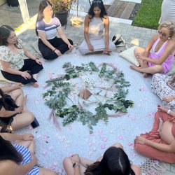 Doula B - Me and my partner facilitate mother blessing ceremonies for expecting mothers