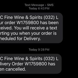 Proof of confirmation of delivery order