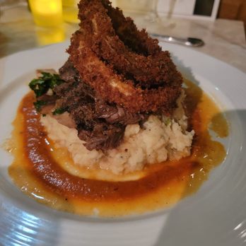 Undercurrent Restaurant - Filet with fried onion ring - French Near Me - Greensboro, North Carolina Undercurrent Restaurant - Filet with fried onion ring - French Near Me - Greensboro, North Carolina
