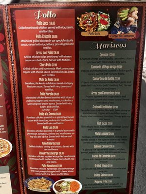Menu photo 6 Morelia Mexican Restaurant Prince George, VA
