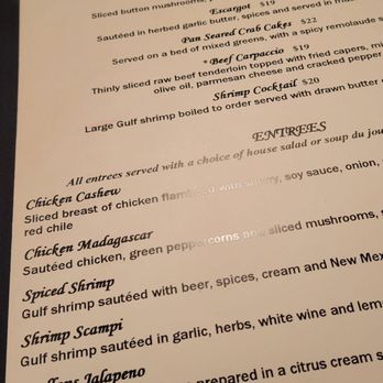 Antiquity Restaurant - Menu - Seafood Near Me - Albuquerque, New Mexico