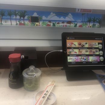 Genki Sushi - View from my seat - Sushi Bars Near Me - Kapolei, Hawaii Genki Sushi - View from my seat - Sushi Bars Near Me - Kapolei, Hawaii