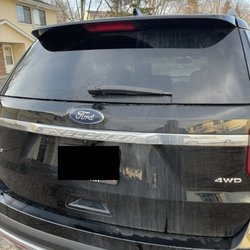 The wash left the rear right corner of the car unwashed