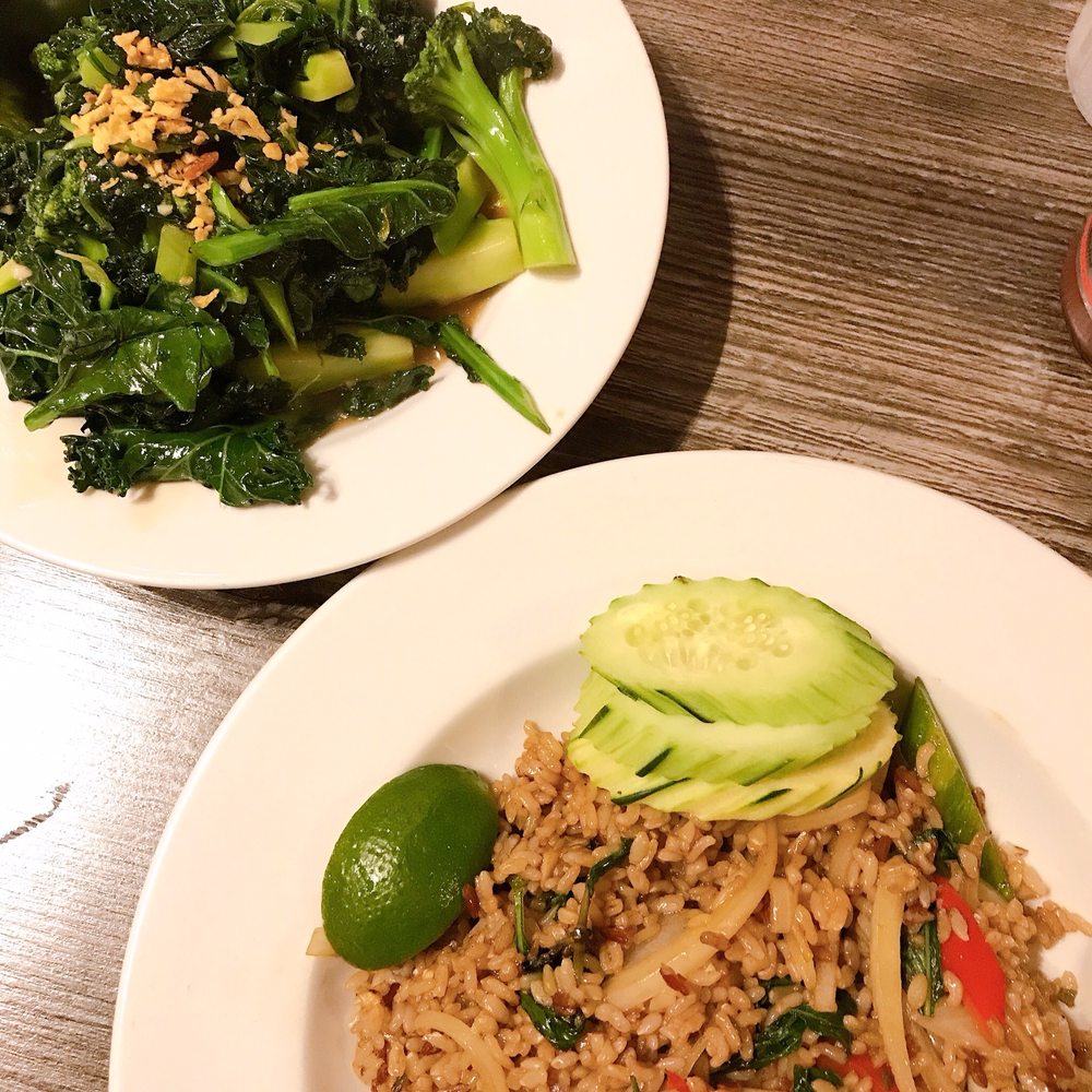 My Vegan - Spicy fried rice and only green please vegetables! - Thai Near Me - Pasadena, California My Vegan - Spicy fried rice and only green please vegetables! - Thai Near Me - Pasadena, California