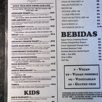 Otra Vez - The menu - Breakfast & Brunch Near Me - Camas, Washington