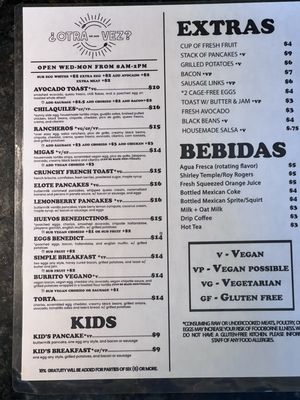 Menu photo 4 Otra Vez Camas, WA