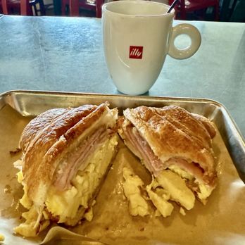 Purple Onion Cafe - Ham Breakfast Croissant - Cafes Near Me - Los Gatos, California