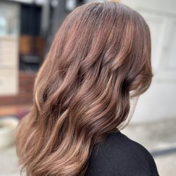 Color correction with highlights and lowlights. Hair by Honey.