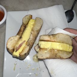 Bacon Egg Cheese Bagel Sandwich