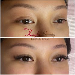 Kayla Beauty Lash & Brows - Before and after hybrid set