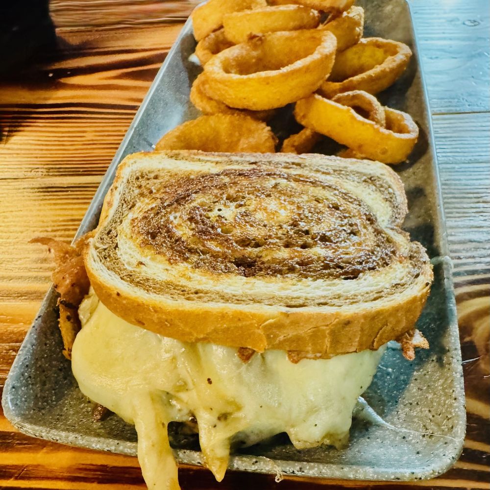 My Garage Kitchen - patty melt with onion rings - New American Near Me - North Las Vegas, Nevada