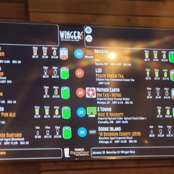 WINGERS Restaurant & Alehouse - Loved the electronic Craft Beer Board. Very informative and sharp - American Near Me - Mountain Home, Idaho WINGERS Restaurant & Alehouse - Loved the electronic Craft Beer Board. Very informative and sharp - American Near Me - Mountain Home, Idaho