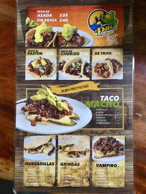 Menu photo 4 Taquería El Paisa La Paz, BCS