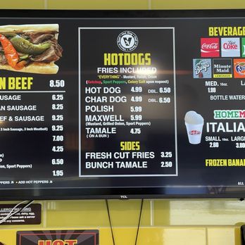Bob-O’s Italian Beef - Menu - Hot Dogs Near Me - Chicago, Illinois