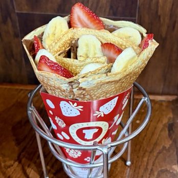 T-Swirl Crepe - Strawberry Banana Nutella Sweet Crepe - Creperies Near Me - Pittsburgh, Pennsylvania T-Swirl Crepe - Strawberry Banana Nutella Sweet Crepe - Creperies Near Me - Pittsburgh, Pennsylvania