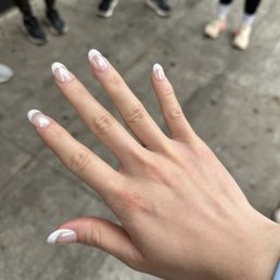 French Chrome Nails by Harry