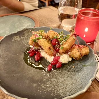 Rabbit - Monkfish Cheek Goujons, Tartar Sauce, Tarragon Oil - British Near Me - London, XGL Rabbit - Monkfish Cheek Goujons, Tartar Sauce, Tarragon Oil - British Near Me - London, XGL