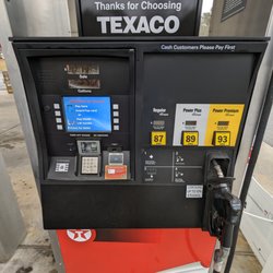 Texaco - Pump 12 of 12 interface.