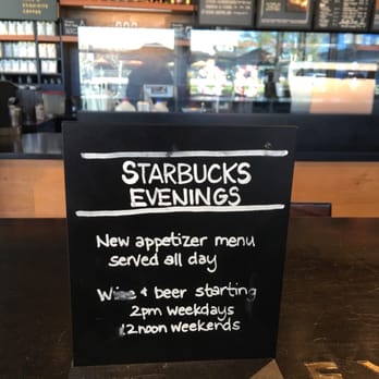 Starbucks - Wine & beer starting at 2pm weekdays, noon weekends. - Coffee & Tea Near Me - Dallas, Texas Starbucks - Wine & beer starting at 2pm weekdays, noon weekends. - Coffee & Tea Near Me - Dallas, Texas