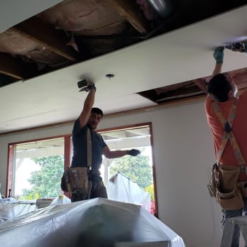 Rapid Drywall - Dry wall going up in office, note accurate cuts to fit ducts, outlets... - General Contractors Near Me Rapid Drywall - Dry wall going up in office, note accurate cuts to fit ducts, outlets... - General Contractors Near Me