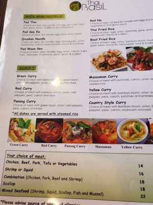 Menu photo 2 Thai Basil Panama City, FL