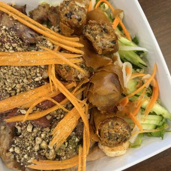 Phở Nhớ - Aerial view...Vermicelli Noodle Bowl with Combination - Noodles Near Me - Albuquerque, New Mexico