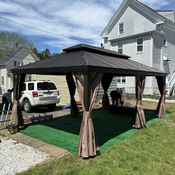Golden Key Advisors - Finished double metal rooftop gazebo - Carpenters Near Me - Boston, Massachusetts