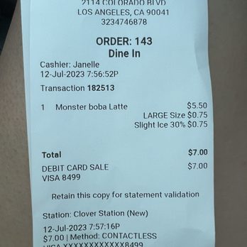 Ding Tea Eagle Rock - i didn't know there's a charge for requesting light ice. smh. wow - Bubble Tea Near Me - Los Angeles, California