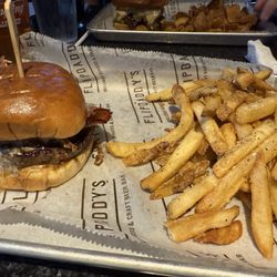 Flipdaddy's - Pb&J Burger and fries