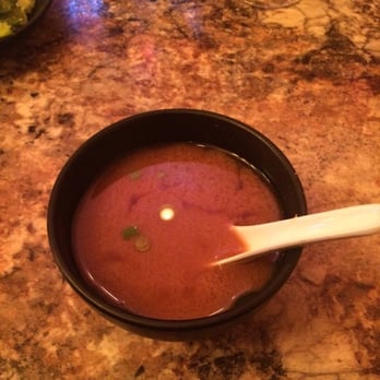 Misoya Bistro - Miso soup... Not sure why it's so dark. It wasn't very good - Asian Fusion Near Me - Medford, Oregon Misoya Bistro - Miso soup... Not sure why it's so dark. It wasn't very good - Asian Fusion Near Me - Medford, Oregon
