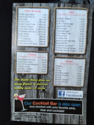 Menu photo 1 Clambake Seafood Restaurant Scarborough, ME