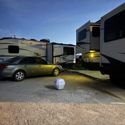 PB RV Park - They parked in our spot on the back side of their rv and moved our satellite