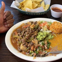 Steak ranchero plate o Steak ranchero plate o