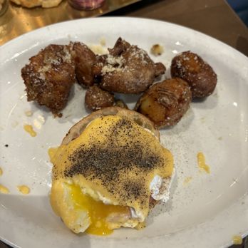 Hash Kitchen - eggs benedict with a crap load of pepper - Bars Near Me - Fort Worth, Texas