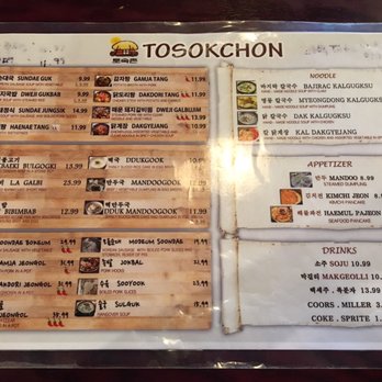 Tosokchon - Menu - Korean Near Me - Annandale, Virginia Tosokchon - Menu - Korean Near Me - Annandale, Virginia