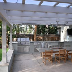 Garco Grills & More - Alfresco Kitchen with grill, power burner, storage, fridge and sink