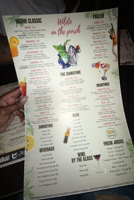 Menu photo 3 Wilde On The Porch Miami Beach, FL