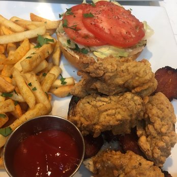 Rouj Creole - Oyster BLT Sandwich - Cajun/Creole Near Me - Baton Rouge, Louisiana Rouj Creole - Oyster BLT Sandwich - Cajun/Creole Near Me - Baton Rouge, Louisiana