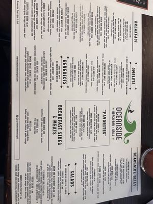 Menu photo 8 Oceanside Beach Bar and Grill Flagler Beach, FL
