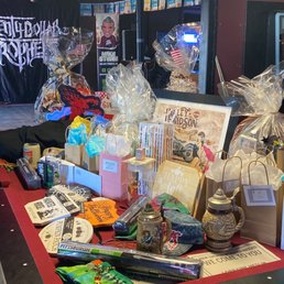 Veterans fundraiser raffle prizes.