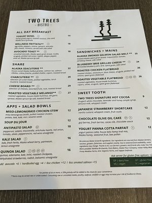Menu photo 1 Two Trees Bistro Anchorage, AK