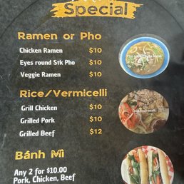Menu as of December 2025 Menu as of December 2025