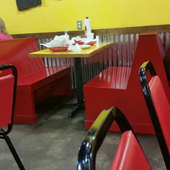 Fuzzy's Taco Shop - Half of their tables looked like this,  they obviously don't care about the customers having to look at this while they eat - Mexican Near Me - Carrollton, Texas