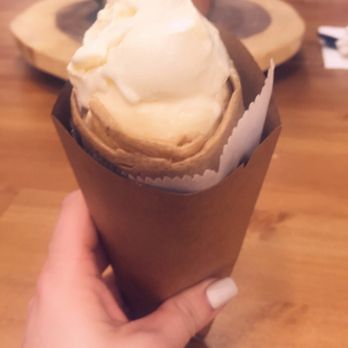 Doki Doki - Sweet Dough----Vanilla ice cream, cream cheese, cheesecake, banana, and peanut butter all wrapped in a yummy crepe. - Desserts Near Me - Salt Lake City, Utah