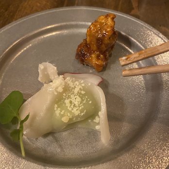 Mi Kitchen - The dumpling and some of that amazing K-Pop chicken. - Tapas Bars Near Me - Franklin, Tennessee