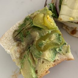 a sandwich with avocado a sandwich with avocado
