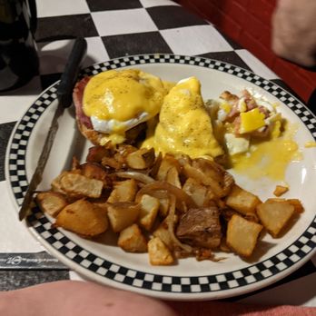 Mrs. Macs Fillin Station - Eggs Benedict. The sauce was very good - Breakfast & Brunch Near Me - Vero Beach, Florida Mrs. Macs Fillin Station - Eggs Benedict. The sauce was very good - Breakfast & Brunch Near Me - Vero Beach, Florida